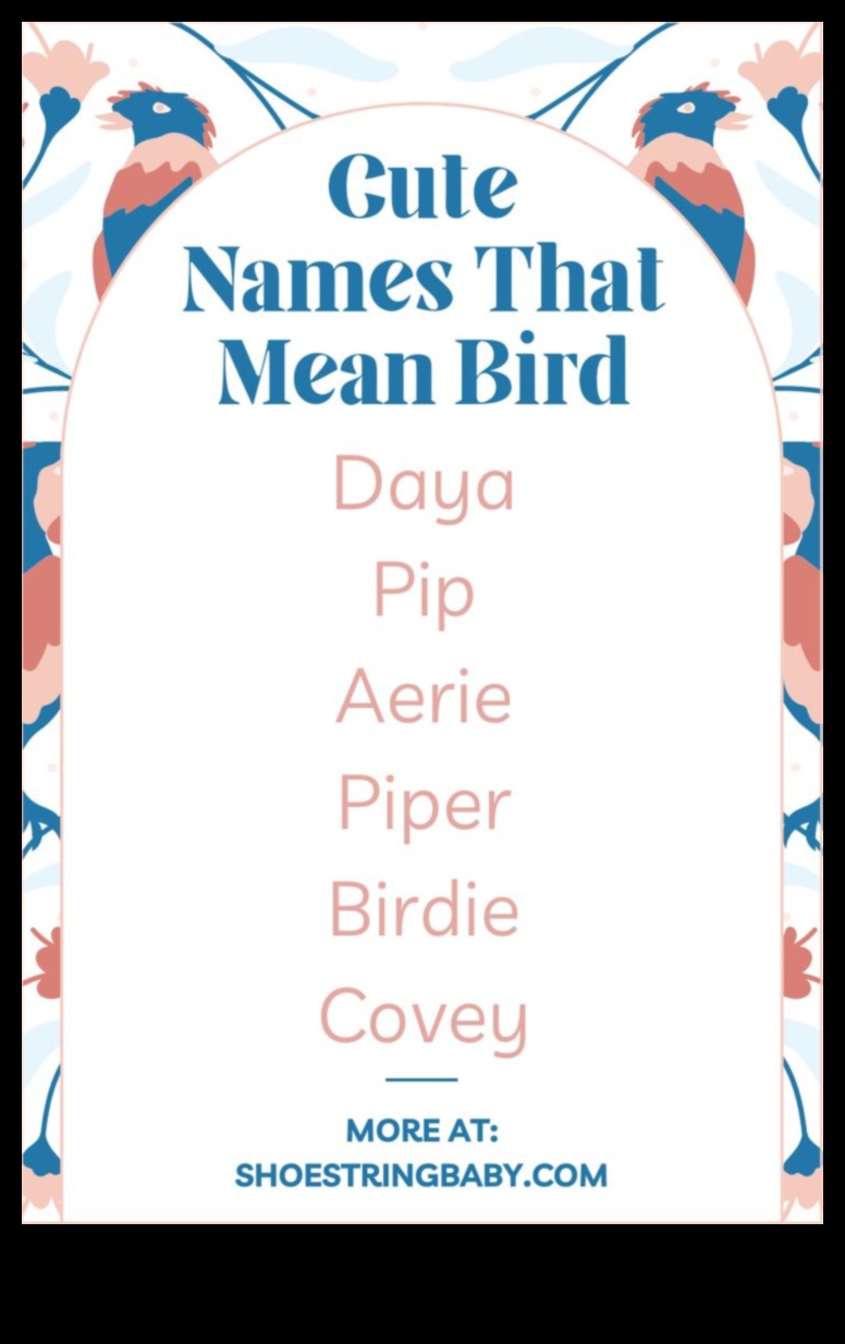 Chirpy Charms: putnu iedvesmoti mazuļu vārdi maziem tvītiem