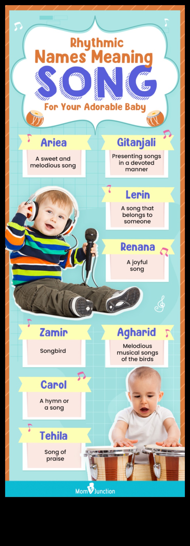 Starojoši ritmi: muzikāli un melodiski mazuļu vārdi